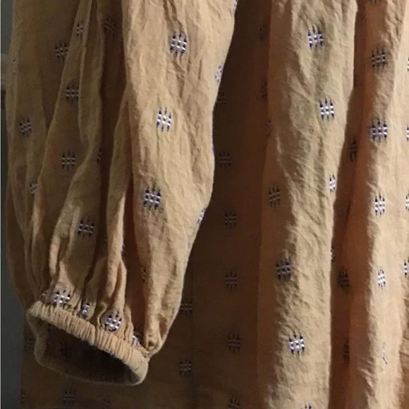 Woman’s size medium tantrums, BoHo top with beautiful embroidery and tassel ties - Picture 6 of 10